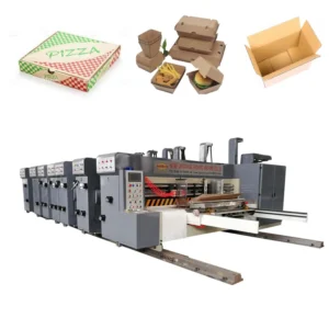 Corrugated Carton Pizza Box 2 Color Flexo Printing Making Machine