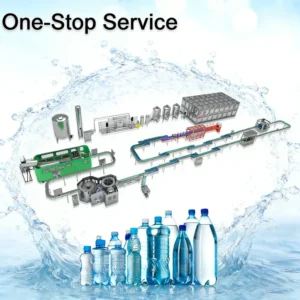 Customizable Automatic 3 In 1 PLC High Precision Food Grade Water Bottle Filling Packaging Production Line