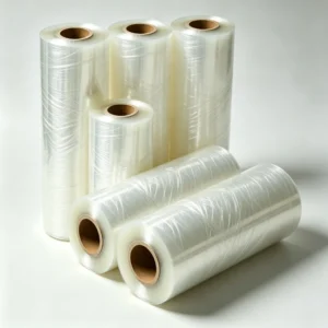 Customizable Logo PVC Stretch Wrap 500m Roll 50cm Width Self Adhesive Casting Film For Export Packaging