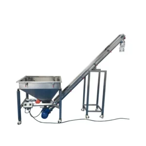 Customized Capacity Plastic Powder Continuous Transport Auger Feeder Screw Conveyor Machine With Square Hopper