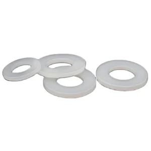 Customized Plain Finish Nylon White Flat Washer Gaskets with Polished Surface Treatment Compatible M6-M12 Screws
