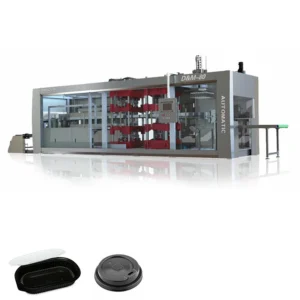 DM4 80 4 Station Automatic PET Plastic Packaging Tray Container Thermoforming Machine