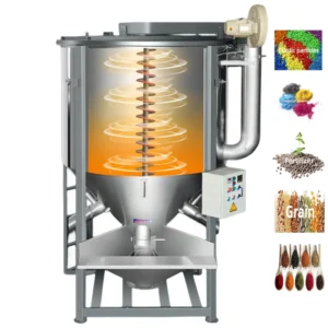DZJX 500 1000 15000 Kg Vertical Grains Helical Blender With Drying Vertical Feed Plastic Mixer Drying Machine