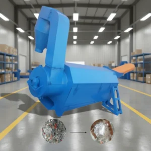Dewatering Drum Drying Equipment Centrifugal Motor 380V 37kw Long Service Life Waste PP PE PET Plastic Film 1 Year
