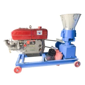 Diesel Powered Pelletizer with New Motor 150kg/h Capacity Steel Plate Construction for Livestock & Poultry Feed Processing