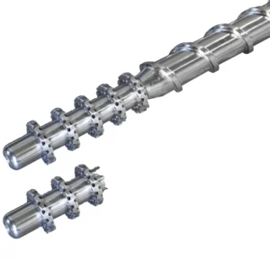 Double Exhaust Vented Cylinder for Recycled Pelletizing Double Gas Venting Screw and Barrel Plastic Rubber Machinery Parts