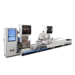 Double Head CNC High Productivity ±45°&90° No Burrs Aluminum & UPVC Profile Cutting Saw