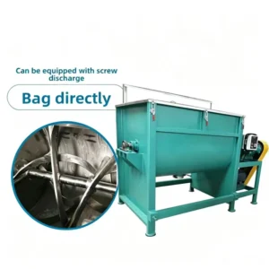 Double Helical Ribbon Mixer Stainless Steel Horizontal Plastic Trough Type with Core Motor and Bearing Components