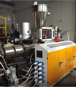 Double Screw Extruder PVC Pipe Making Machine for Plastic Core Components Motor and Gearbox
