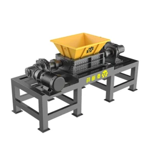 Double Shaft Crusher Shredder Machine for Wood Pallets & PP PE PVC ABS PS PA Plastics 11kW Power 1 Year Warranty