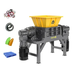 Double Shaft Crusher Shredder Machine for Wood Pallets & PP PE PVC ABS PS PA Plastics 90kW Power 1 Year Warranty