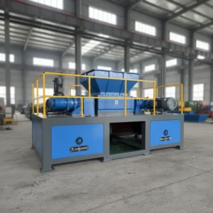 Double Shaft Gear Bearing PET Shredder Machine High Efficiency Recycling Waste Plastic Safety Lock High Productivity Quiet