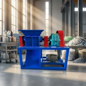 Double Shaft Plastic Shredder Machine Industrial Plastic Grinder for Waste Bottles and Pipes