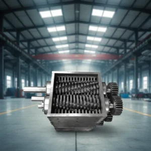 Double Shaft Plastic Shredder Machine with Gearbox Pump Engine High Safety Quiet Operation 200-250KG/H Capacity