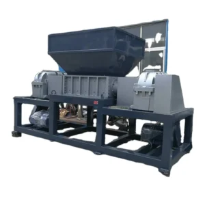 Double Shaft Shredder Machine Heavy Duty Industrial Grade Plastic Crushing Gear Motor Engine Driven High Output Automatic