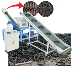 Double Shaft Shredder Machine Twin Shaft Plastic and Aluminum Cans Recycling Machine Wood Bottle Shredding and Crushing