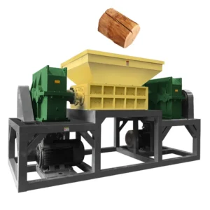 Double Shaft Wood Crusher Shredder with Motor Engine High Efficiency 8t h Capacity Wood Chipper Machine for Waste Wood Recycling