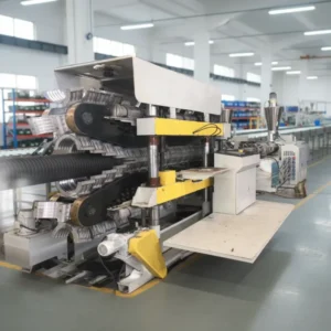 Double Wall Corrugated Pipe Production Line Fast 100 1500mm Water Drainage High Speed Plastic Extruders
