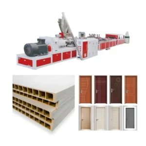 Double screw WPC PVC Window Door Panel Profile Extruder Line Machinery Wood Plastic Composite Frame Extrusion Making Machine