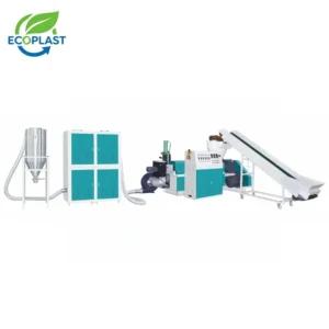 ECOPLAST SJ 100 80 100KG H Low Power Consumption Air Cooling Plastic Granulating Machine Plastic Pelletizing Line