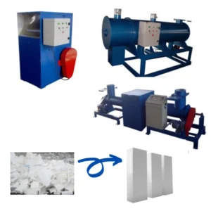 EPS Foam Crusher De-duster Mixer Machine Styrofoam Crusher EPS Waste Recycle Machine