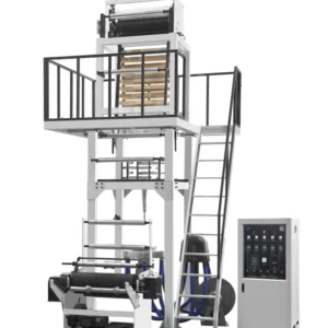 Eco Friendly 800mm HDPE LDPE LLDPE Single Winder Film Blowing Machine 55mm Screw Diameter 220 380 440V