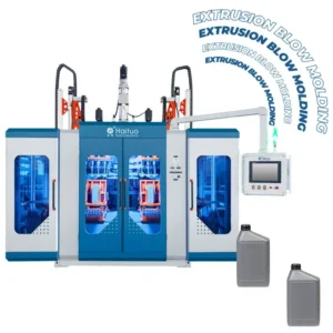 Electric Automatic Extrusion Blow Molding Machine with Bearing & Engine for 250ml-1L HDPE Lubricant Oil Bottle Production