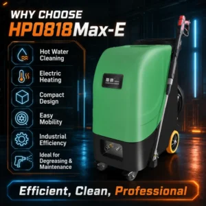 Electric Heated Hot Water High Pressure Cleaner with Adjustable Pressure Plastic Construction for Machinery Degreasing