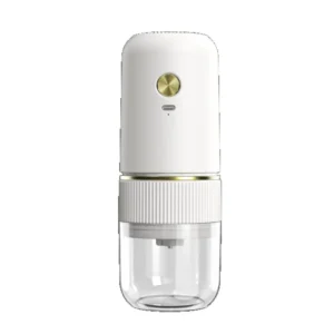 Electric Italian Style Hand Brewed Coffee Bean Grinder Adjustable Coarseness Small Household Conical Burr Grinder Plastic