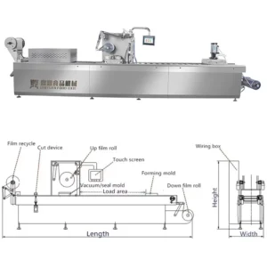 Electric Thermoformer Vacuum Sealer Machine Blister Packaging for Pouches Cans Foil Paper Material