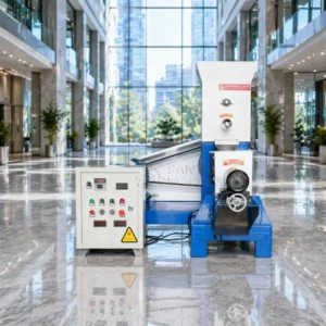 Electric Twin Screw Floating Fish Pet Food Pellet Processing Extruder for Manufacturing Plant 350kg/h Capacity Long Service Life