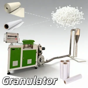 Energy Saving HDPE PP Film Cold Cutting Granulator Plastic Recycling Extruder Pelletizing Machine 11kw Motor 40 120kg h Output