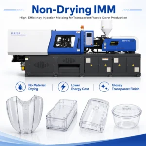 Energy Saving Non Drying Injection Molding Machine For PC ABS Transparent Plastic Cover Clear Housing Production