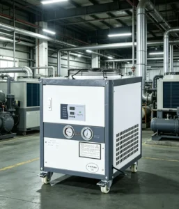 Factory Direct 1HP Air Cooled Industrial Water Chiller 0.75KW 40L Pump Motor 380V for Injection Molding Electroplating