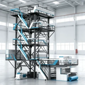 Factory Direct 3 Layer ABC Co-Extrusion HDPE LDPE Film Balloon Blowing Production Line