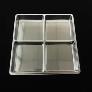 Factory Direct Supply Food Grade Transparent Insert 4 Cavity Thermoformed Tray for Candy