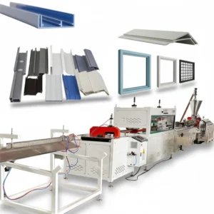 Factory Price Double Screw PVC PP PE Hollow Profile Extruder Manufacturer Door & Window Frame Production Line