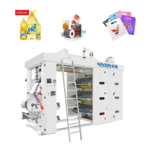 Factory Product 6 Color Stack Design Flexo Printing Machine For Plastic Film PE BOPP HDPE LDPE