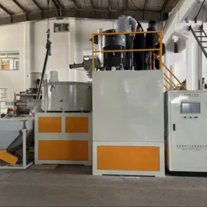 Factory Supplier Automatic Stainless Steel High Speed Heating Plastic Mixer with PLC and Pump for Pelletizing Line