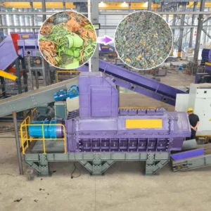 Factory Waste Fabric Soft Material Plastic Film Spiral Crusher Old Carpet Rope Clothing Rags Spiral Shredder Machine