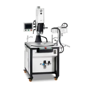 Full-Auto Touch Screen Ultrasonic Turntable Machine for Puff Plastic Customized 15kHz 4200W Welding Machine