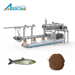 Full Automatic Fish Feed Pellet Machine Twin Screw Extruder Stainless Steel High Productivity Complete Production Line