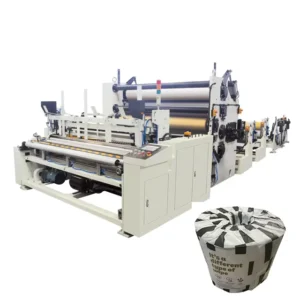 Full Automatic Glue Lamination Toilet Paper and Kitchen Towel Rewinder Machine Tissue Paper Machinery for Sale