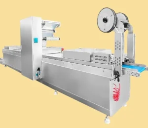 Fully Automatic Electric 304 Stainless Steel Stretch Film Vacuum Packaging Machine for Pouch Case Film Food Seafood