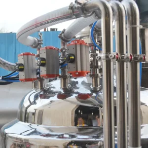 Fully Automatic Food Grade Stainless Steel Weighing Dispensing Mixing Tank Platform type Chemical Liquid Cream Emulsion
