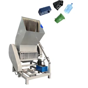 Fully Automatic HDPE Drum Rigid Plastic Pallet Solid Shaft Crusher High Power Plastic Grinding Shredder
