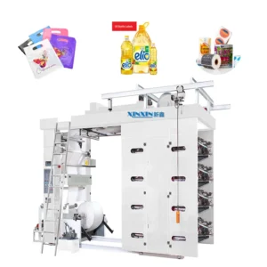 GYT8-color Flexo Printing Machine For BOPP PE PET LDPE Plastic Bags Faster And More Stable