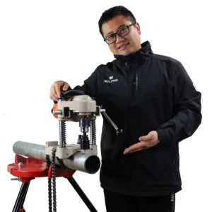 HC 1X 4″-8″ Portable Industrial Pipe Hole Drilling Cutting Machine Metal Pipeline Hole Cutter for Fire Gas Pipe