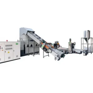 HDPE/LDPE/LLDPE Plastic Film Granulating & Pelletizing Line PLC Controlled for Motor High Capacity PP/PE Recycling Machine