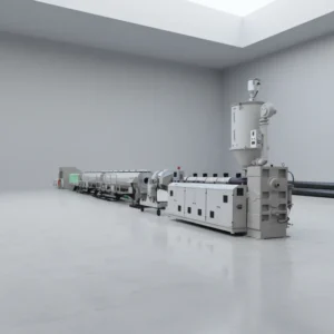 HDPE LDPE PE PP Pipe Production Line with PLC Pump and Gearbox 80kW Power Bearing Long Service Life Engine